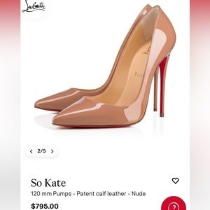 Christian Louboutin So Kate Nude Patent Leather Heels